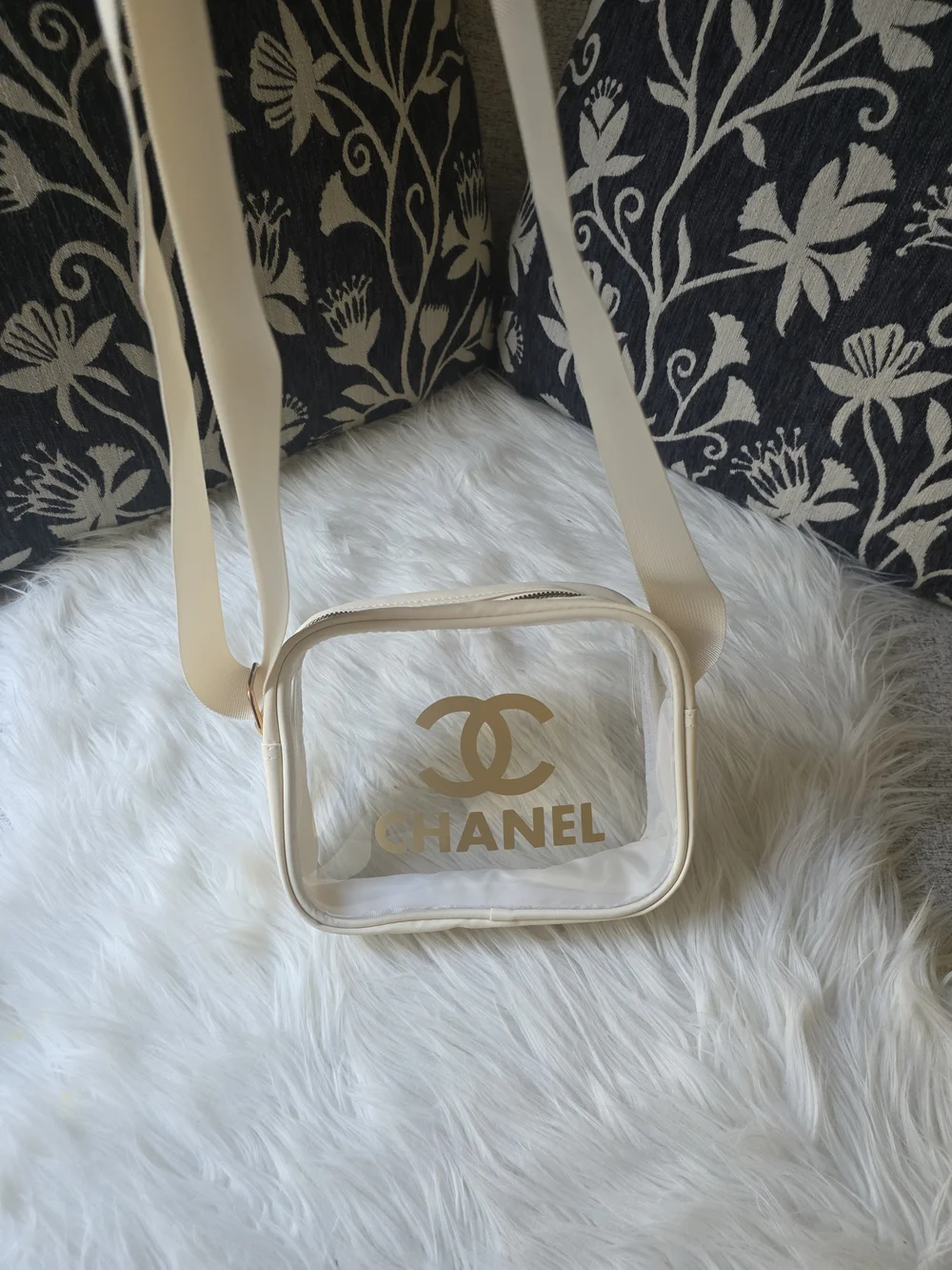 Clear PVC Crossbody Bag Stadium Approved Bag Cosmetic Bag